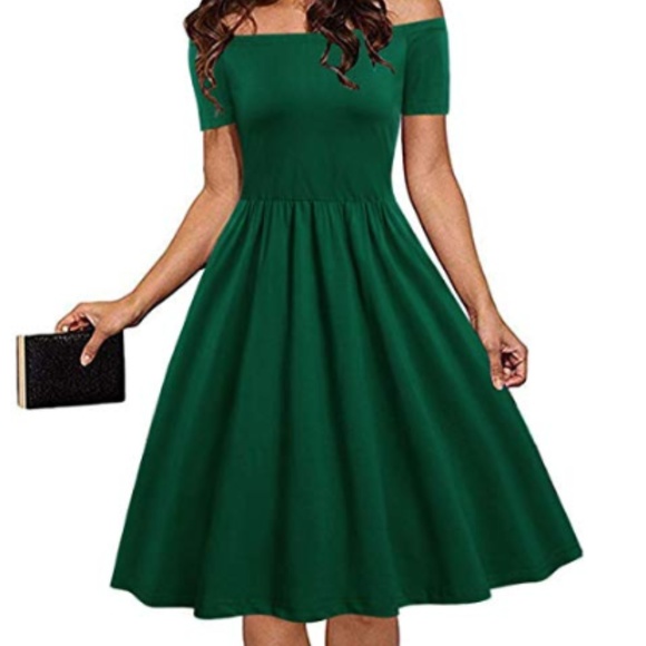 Dresses & Skirts - Off Shoulder Strapless Cocktail Dress Pocket